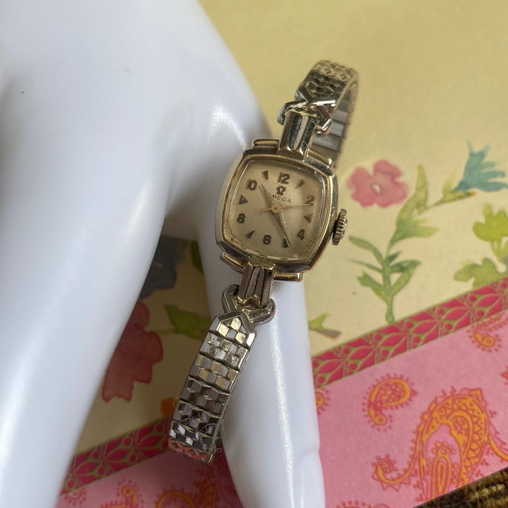 Authentic Omega Vintage 14K White GF Band Manualwind Cocktail Ladies Watch Runs! - Picture 4 of 11